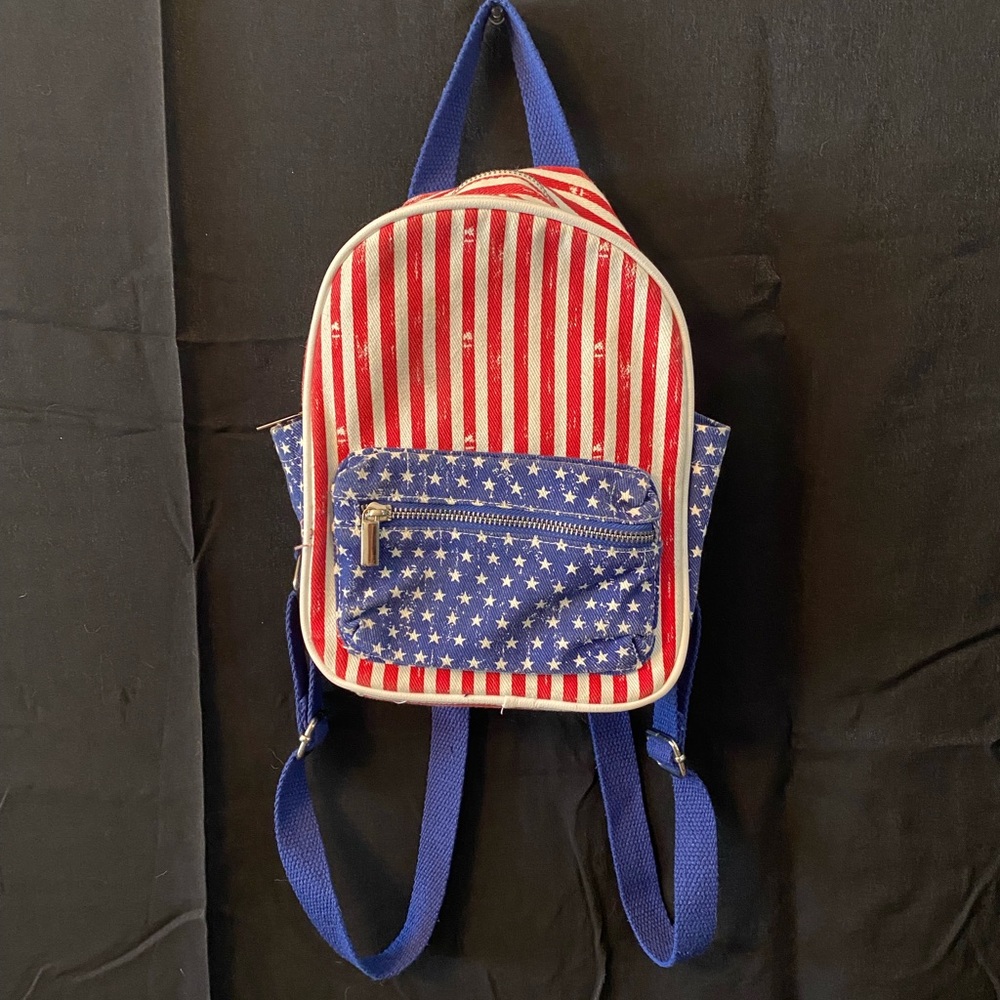 Mossimo Like New Red White Blue Small Backpack - image 1